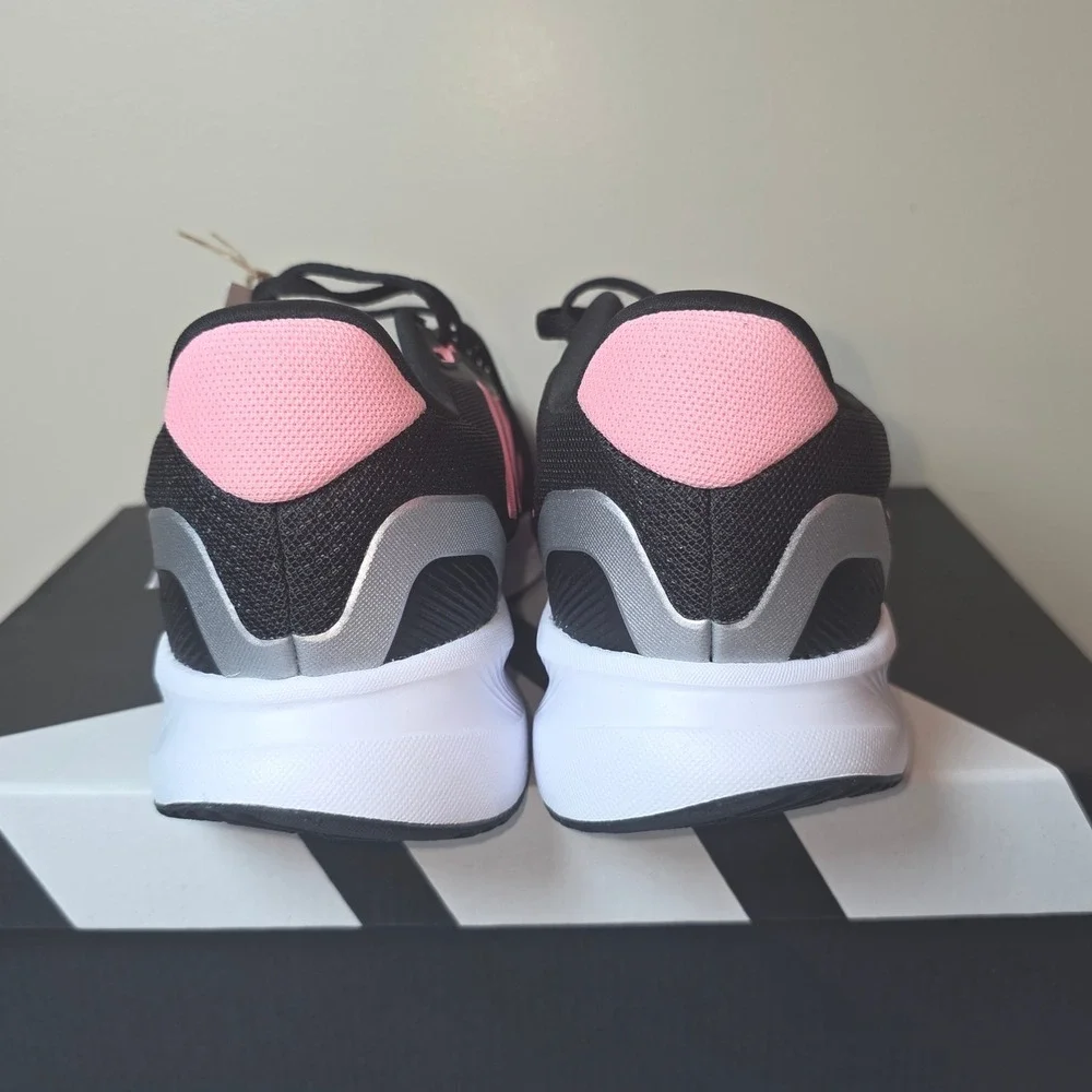 Adidas Runfalcon‎ 5 J Kids Running Shoes Black Pink Silver IE8585 Size 5.5Y NEW